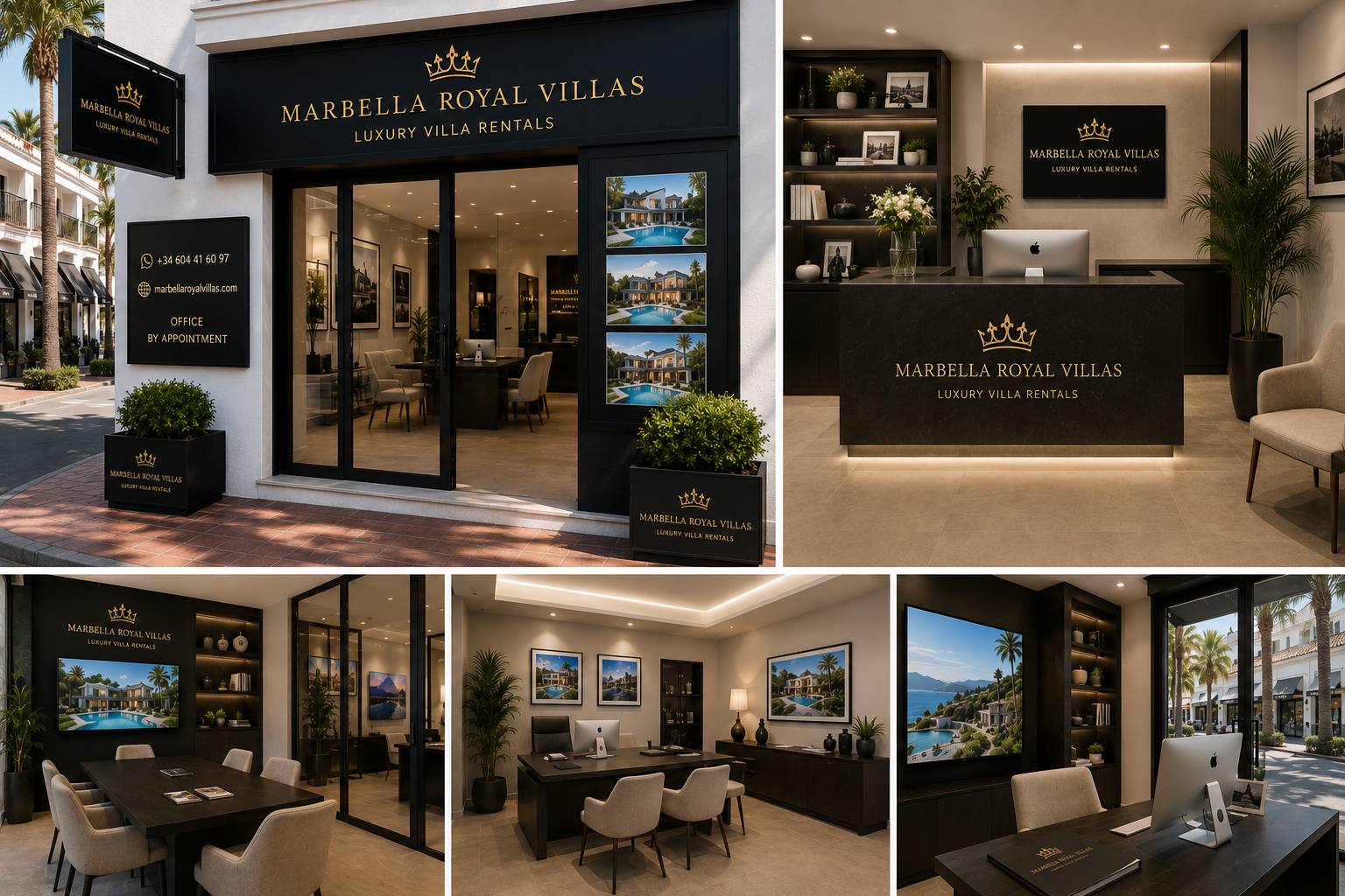 Marbella Royal Villas luxury villa rental office on the Golden Mile, Marbella